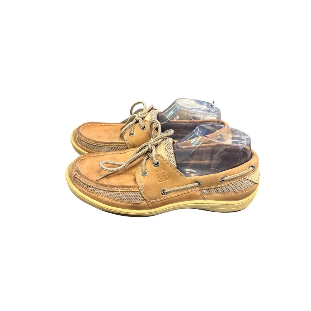 Sperry Men's Size 8M Brown Leather Lace-Up Boat Shoes Top-Sider 0771246